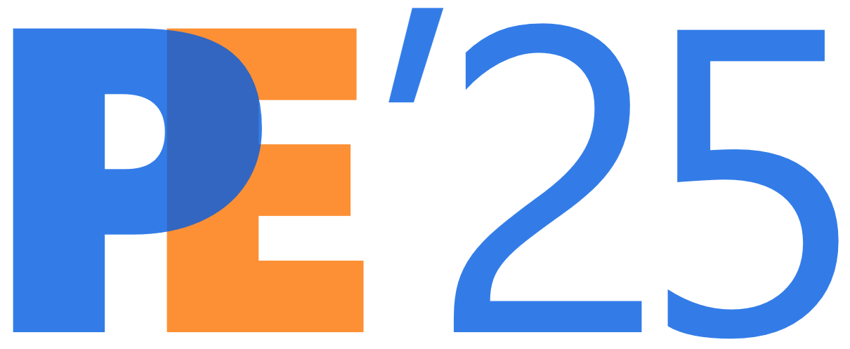 logo PE, tekst: PE'25
