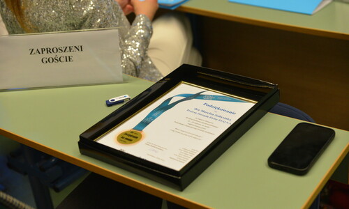 Dyplom - podziękowanie za udział i wsparcie w III edycji konkursu Zarządzanie na medal.