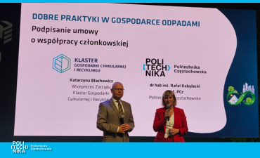 Podpisanie umowy z Klastrem Gospodarki Cyrkularnej i Recyklingu na Targach POLECO (PL/EN)