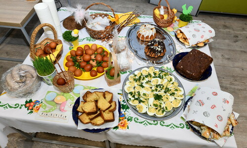 Śniadanie Wielkanocne przygotowane dla studentów zagranicznych Politechniki Częstochowskiej