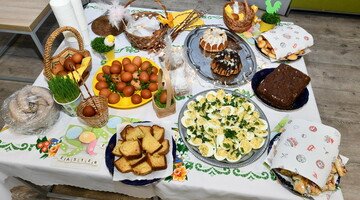 Śniadanie Wielkanocne przygotowane dla studentów zagranicznych Politechniki Częstochowskiej