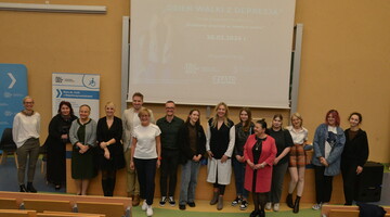 Uczestnicy konferencji Dnia Walki z Depresją na Wydziale Inżynierii Produkcji i Technologii Materiałów Politechniki Częstochowskiej